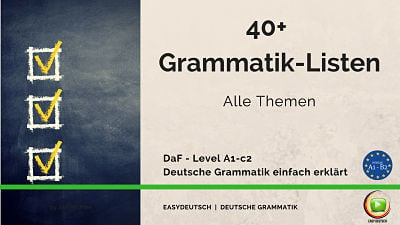 Deutsche Grammatik Listen
